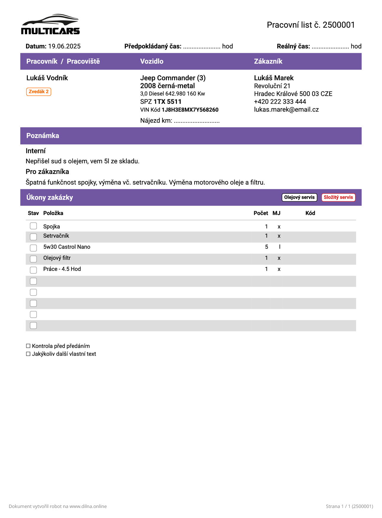 Pracovní list primary